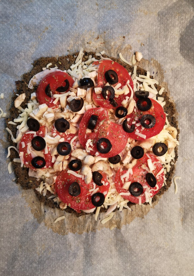 Una foto de Pizza base berenjena