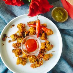 A picture of MOONG DAL PAKODA /Moong dal vada/ Green garms pakoda.