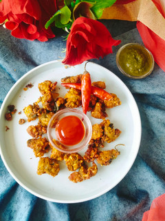 A picture of MOONG DAL PAKODA /Moong dal vada/ Green garms pakoda.