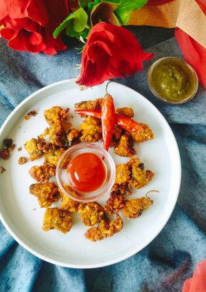 A picture of MOONG DAL PAKODA /Moong dal vada/ Green garms pakoda.