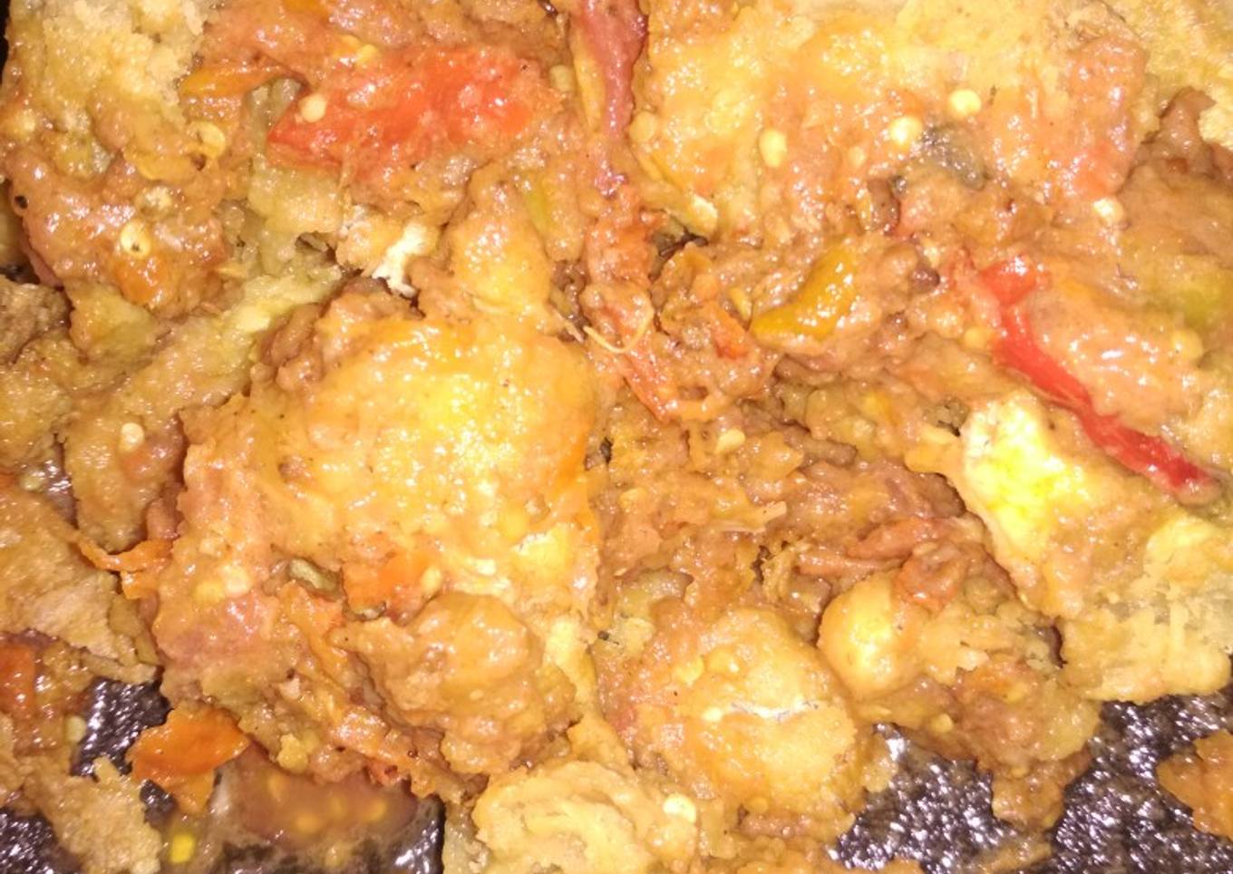 Telur Krispy geprek