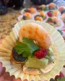 Avocado cream appetizer bricks