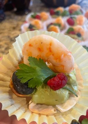 Hình của món Avocado cream appetizer bricks.