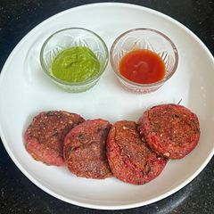 A picture of High Protein Singhada Paneer & Veggies Cutlet Vrat Friendly, No Aloo-Bomb, Beetroot Wala Colour!.