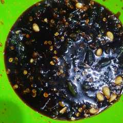 A picture of Sambal kecap sup daging.