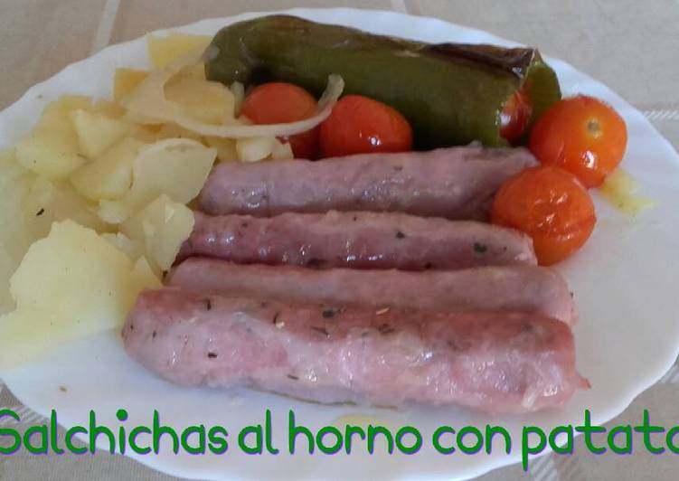 Salchichas al horno con patatas*