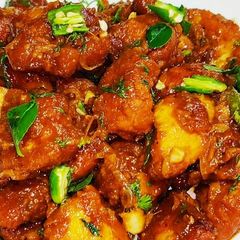 A picture of Chicken 65 recipe (chicken starter).