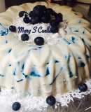 Gelatina de tres leches rellena de blue berry mosaico😋😋