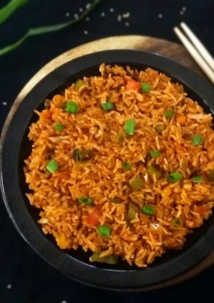 A picture of Schezwan Fried Rice.