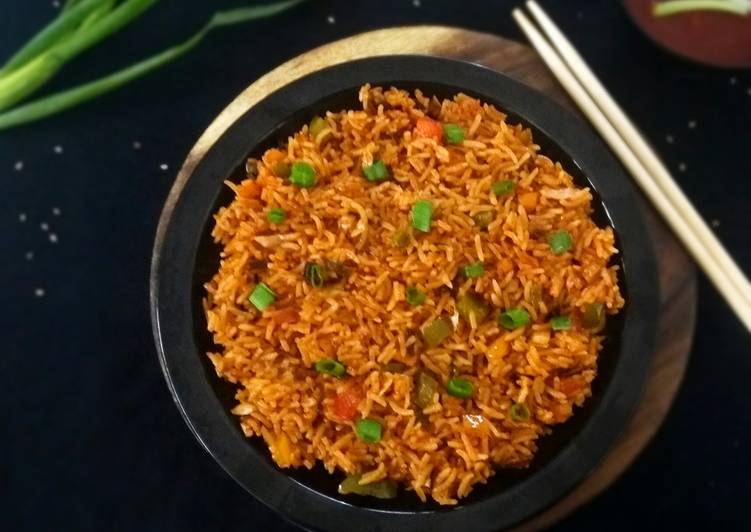 Simple Way to Prepare Any-night-of-the-week Schezwan Fried Rice