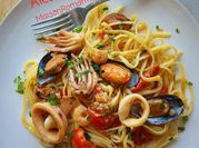 Una foto di linguine allo scoglio