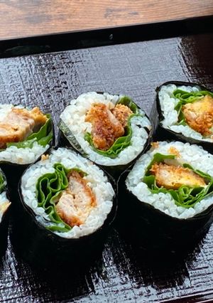 A picture of Japanese Tonkatsu Roll.