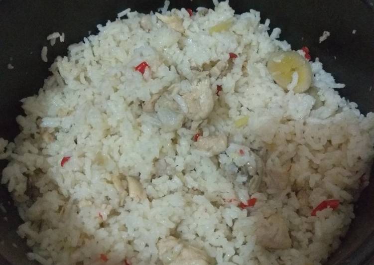 Nasi Liwet Ayam Rice Cooker Sederhana