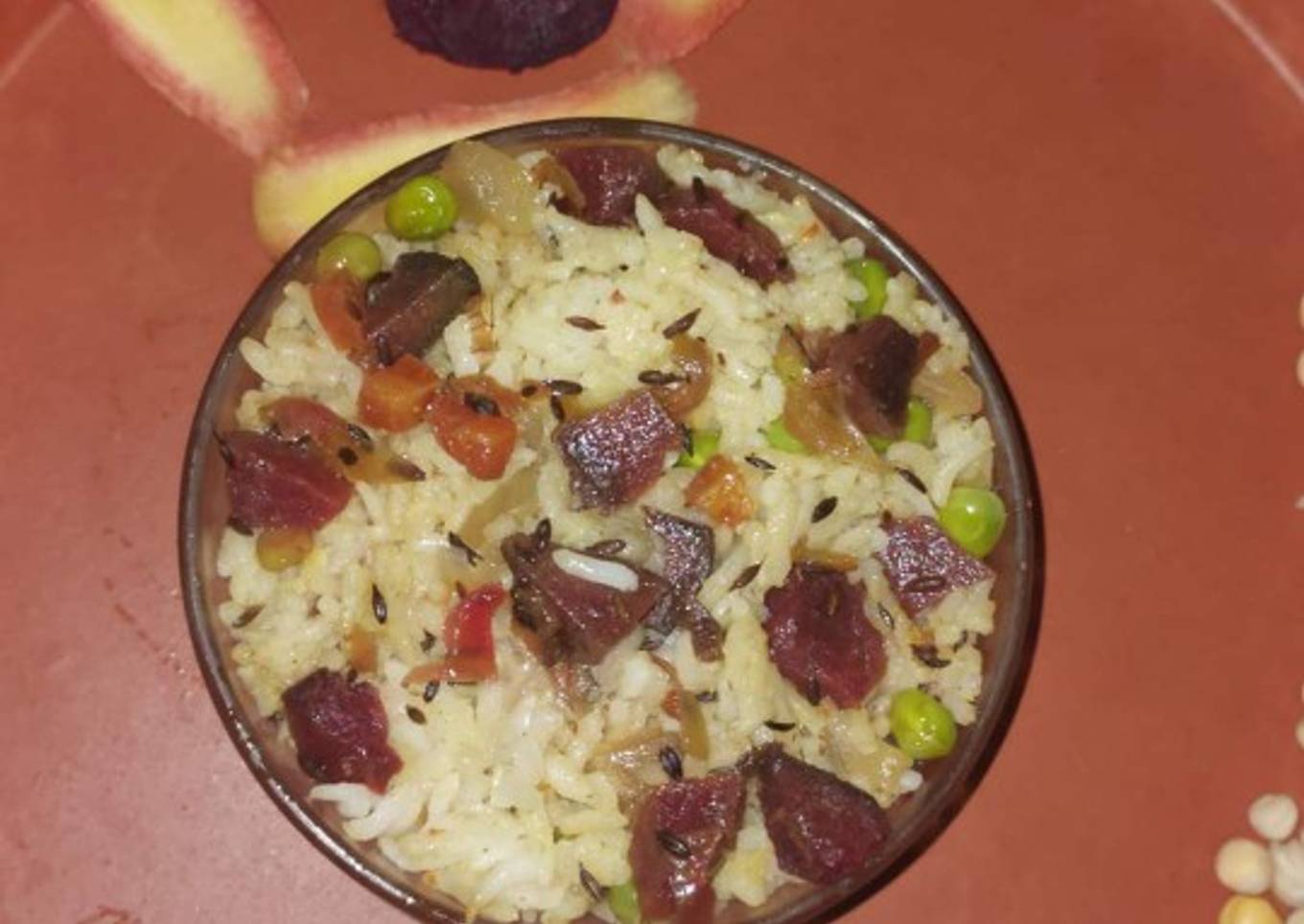 Beetroot pulao