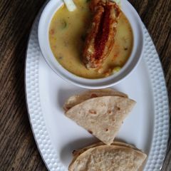 A picture of #Superchef                                                   STUFF  PAKODA KADHI.