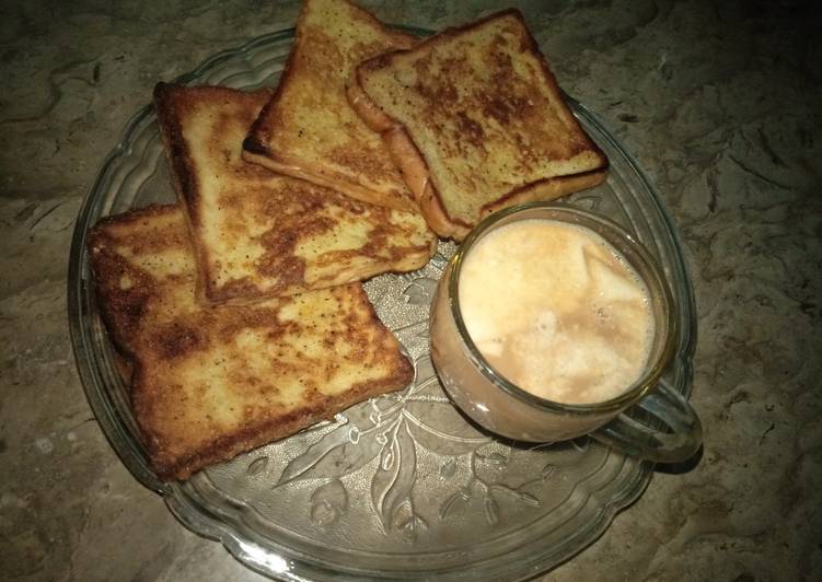Recipe of Perfect Egg Sandwich with tea 😋😋😋