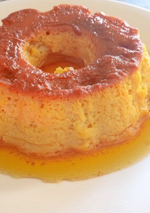 Una foto de Flan de leche condensada