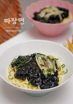 Foto resep Jjajangmyeon Noodles + Sauce / Mie Saus Hitam Korea