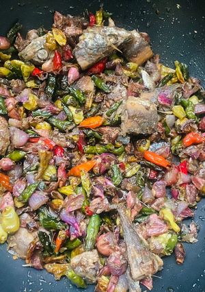 Foto resep Ikan peda asin oseng rawit