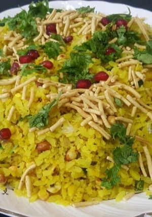 A picture of Mint poha.