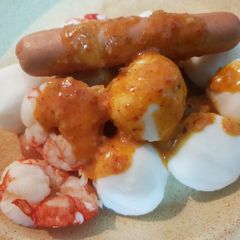 A picture of Yong Tau Foo (Peanut Sauce).