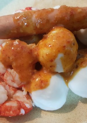 A picture of Yong Tau Foo (Peanut Sauce).