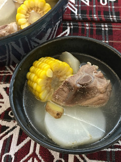 蘿蔔排骨湯X陽春麵(湯/乾) 的食譜成品照片