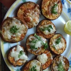 A picture of Baked Baingan cheese.