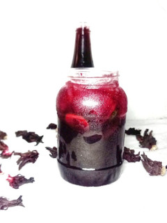 A picture of HIBISCUS DRINK(Zobo drink).