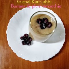 A picture of Banana & plums smoothie 🥤.