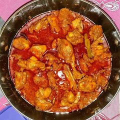 A picture of Mom's Quick chicken curry.