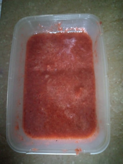 A picture of Strawberry paste.