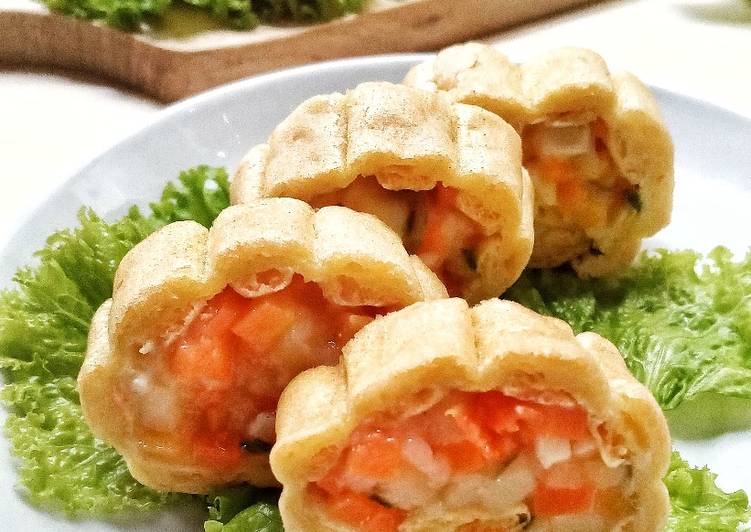 Langkah Mudah untuk Menyajikan Sus gulung / roll choux Sederhana