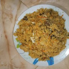 A picture of Cuscus with vegetables.