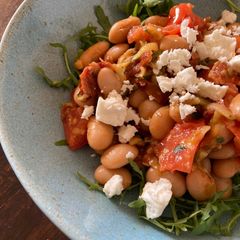 A picture of Summer butter bean, courgette and tomato stew.