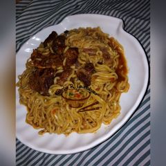 A picture of Noodles jollop with daddawa 2.