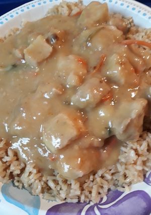A picture of Pork and Gravy.