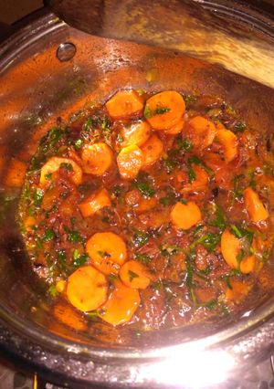 A picture of Carrot stew,vegetable contest.