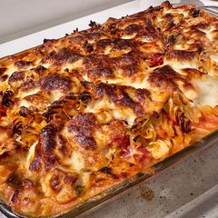 A picture of Baked Chicken Ricotta Pasta.