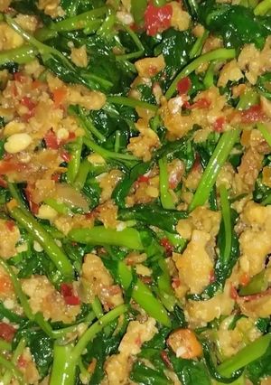Foto resep Kangkung sambal tempe