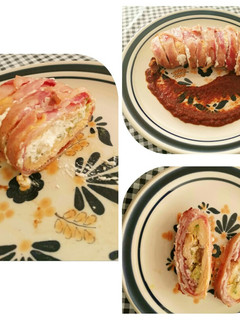 Una foto de Pechuga de pollo rellena de queso con calabacín