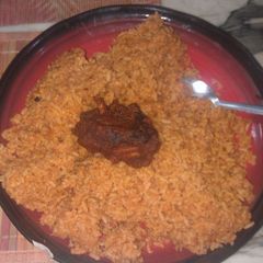 A picture of Jollof Rice.