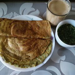 Pesarattu (Sprouts Moong Dosa) A picture of Pesarattu (Sprouts Moong Dosa).