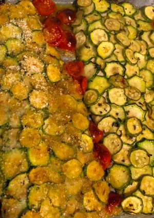 Foto di Trota salmonata in crosta di zucchine