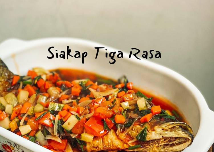 Resipi Siakap Tiga Rasa Kutang Ketung Oleh Nur Dhunaa Ab Maleq Cookpad