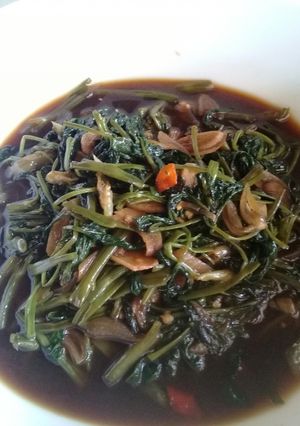 Foto resep Cah Kangkung Pedas Manis (Tumis Kangkung) Simple