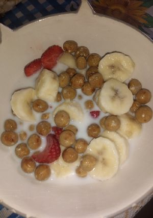 Una foto de Cereal de mango con avena
