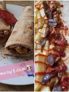صورة لوصفة ساندويتش بطاطس محمرة بحشوة البيتزا 🌯