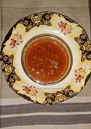 A picture of Desi laal chutney.