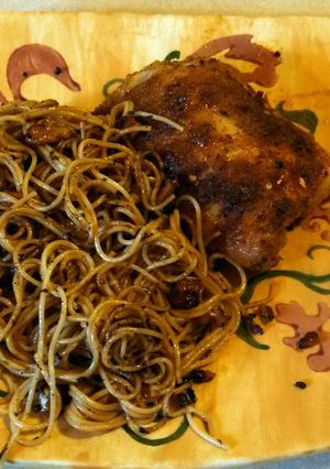 A picture of Angel Hair with Walnuts Recipe.